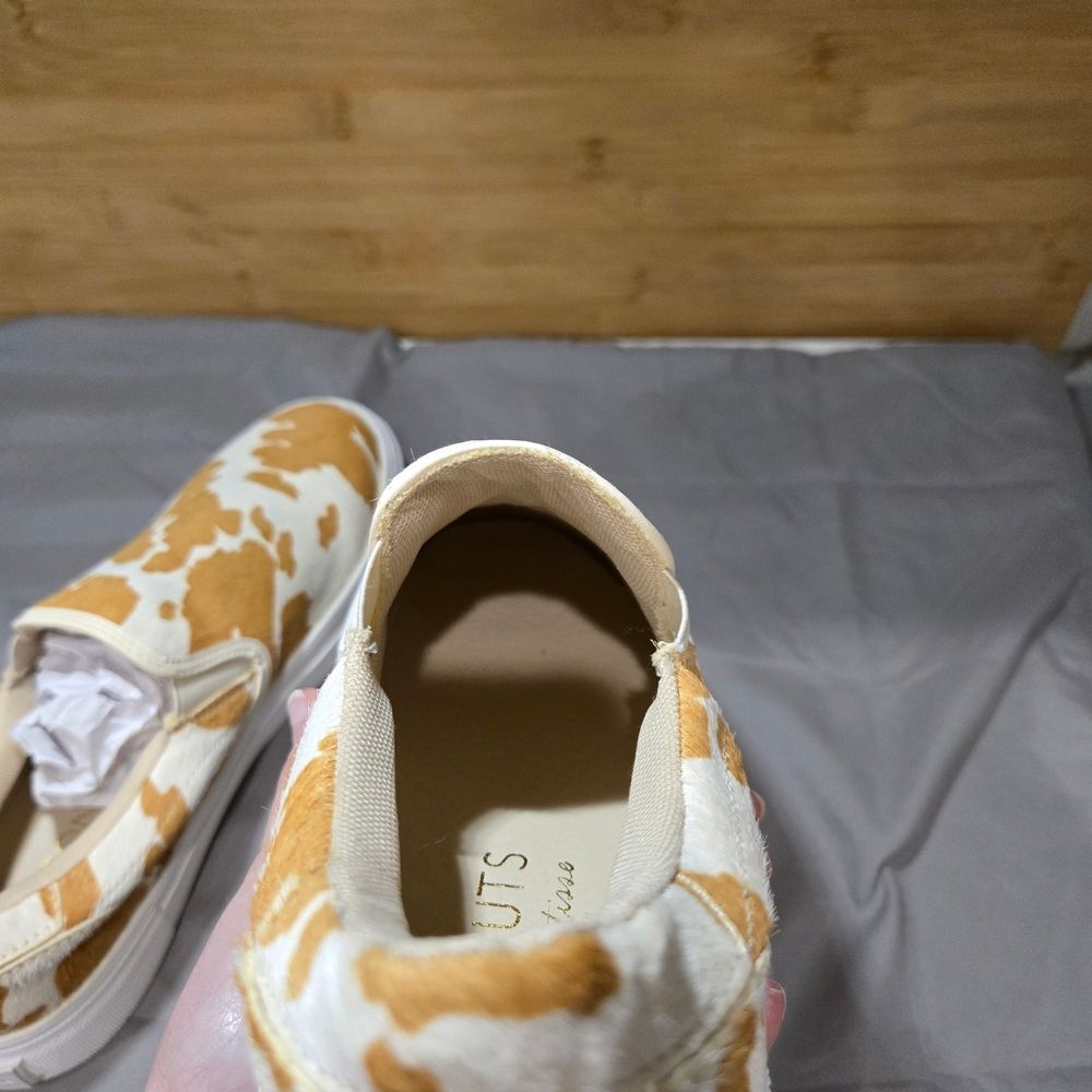 Coconuts by Matisse Tan and White Cowhide Slip-On Shoes - Picture 5 of 10